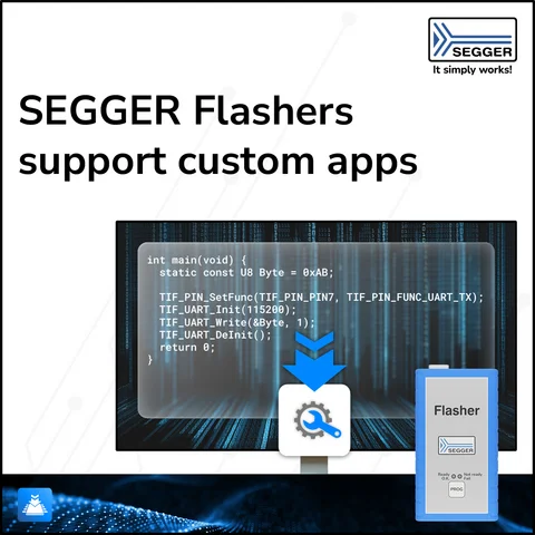 PR Graphic: Flasher SDK Image of screen alongside Flasher device