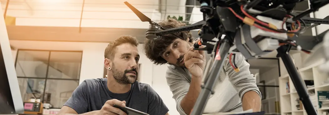 Students working in lab