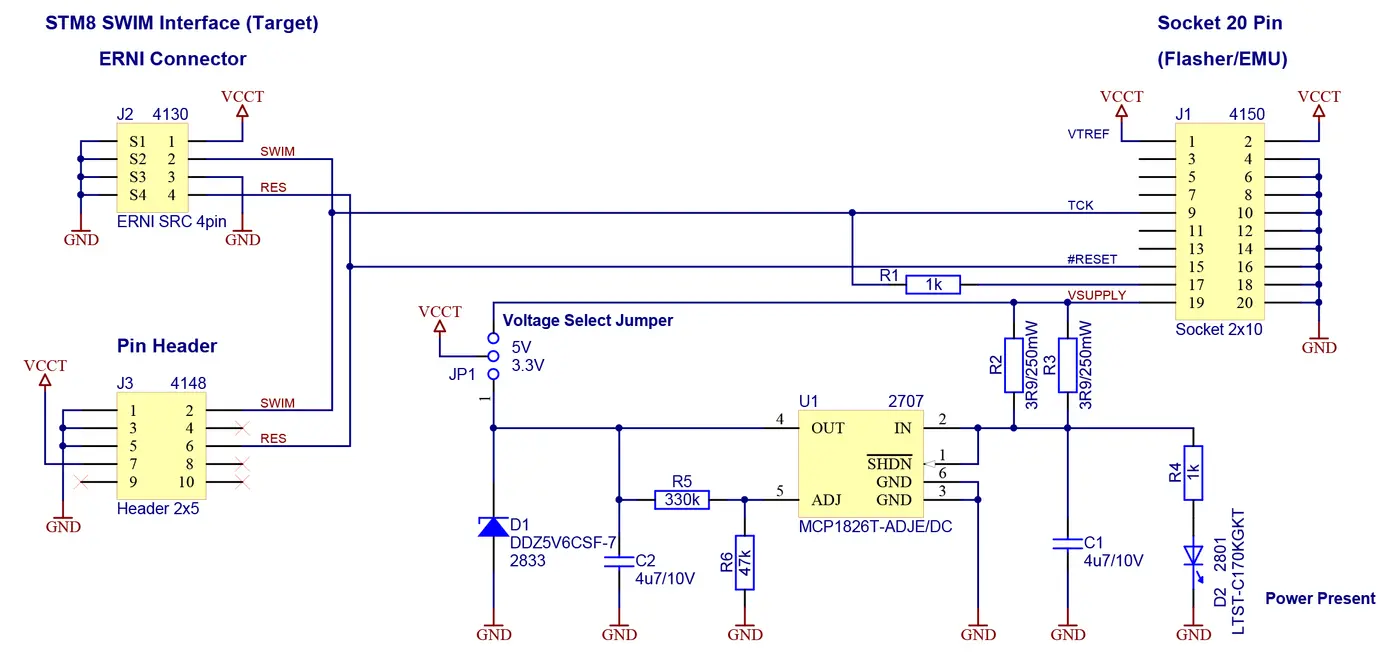 STM8 Adapter Schematics