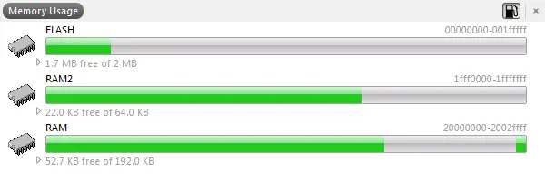 embedded studio memory usage