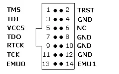 14-Pin TI Adapter Pinout