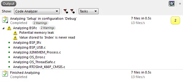 embedded studio static code analysis