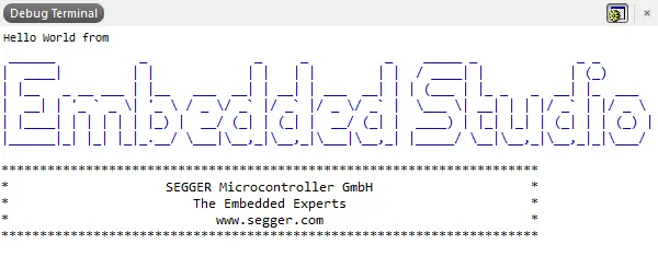 SEGGER - Embedded Studio Debug Terminal