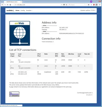 Embedded Web Server SSE IPStats