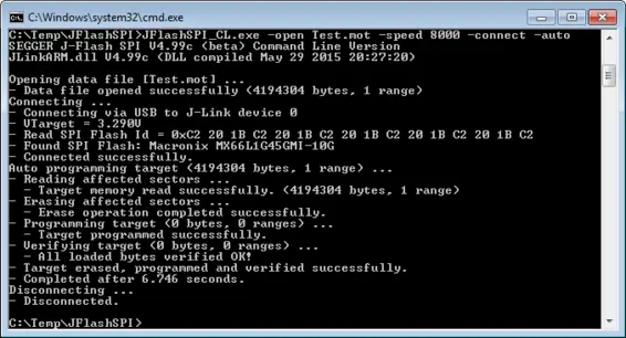 J-Flash SPI Command Line Version