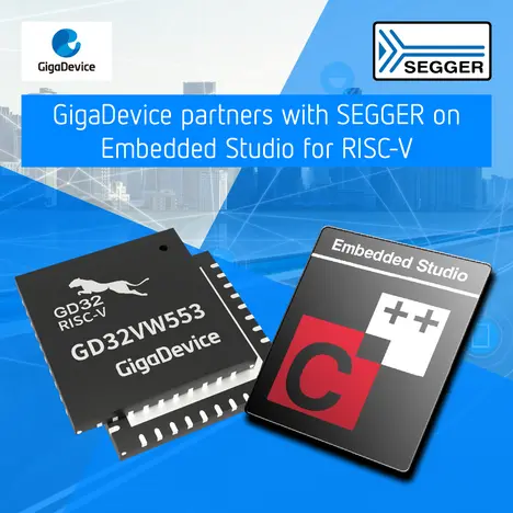 Grphic for PR: GigaDevice partners with SEGGER on Embedded Studio for RISC-V