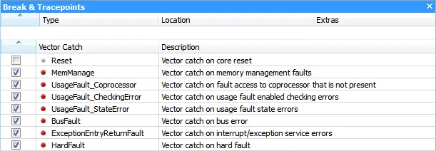 ozone exception vector catch