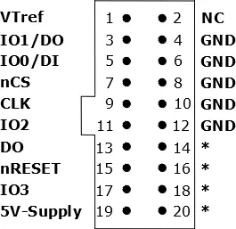 20-Pin QSPI Pinout