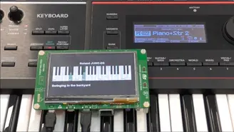 emUSB-Host MIDI playing a MIDI sequence on a synthesizer