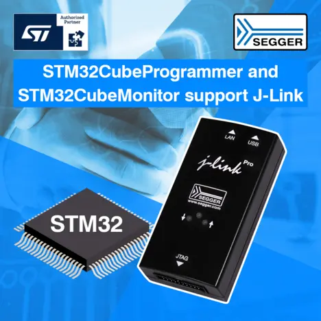 PR image: STM32CubeProgrammer and STM32CubeMonitor support SEGGER's J-Links