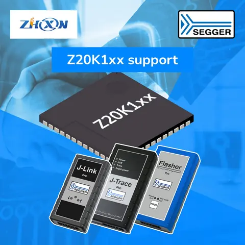 Zhixin MCU with J-Trace, Flasher, and J-Link devices