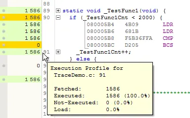 J-Trace PRO Cortex-A/R/M Live Code Profiling